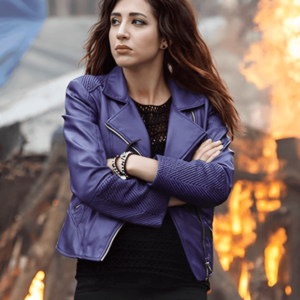 Dana Delorenzo Ash vs Evil Dead Purple Leather Jacket