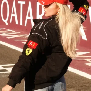 Ferrari Racing Daniella Hemsley black jacket