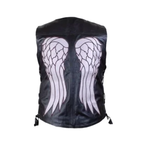 Daryl Dixon The Walking Dead black leather Vest