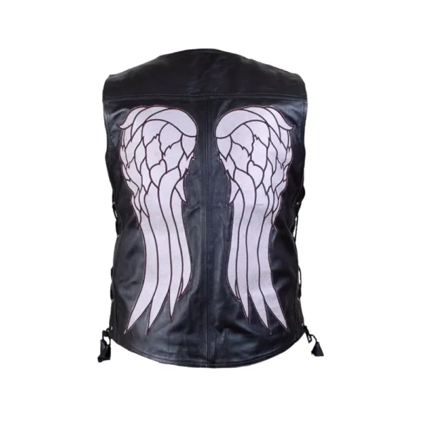 Daryl Dixon The Walking Dead black leather Vest