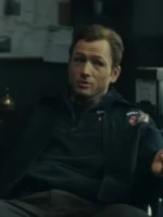 Smoke 2025 Taron Egerton Dave Gudsen black cotton jacket