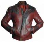 Peter Quill Guardians of the Galaxy brown leather jacket