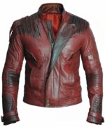 Chris Pratt brown Guardians of the Galaxy leather jacket