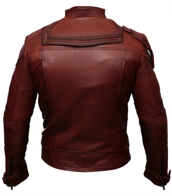 Guardians of the Galaxy Peter Quill brown leather jacket