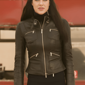 Michelle Ryan Doctor Who S04 Black Leather Jacket