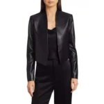 Emily in Paris Emily Cooper Black Leather Jacket