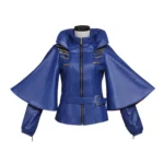 Evie Descendants Sofia Carson Blue Leather Jacket