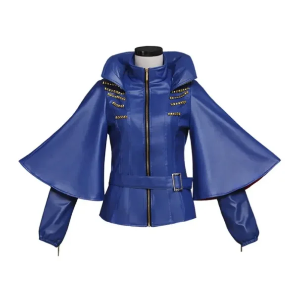 Evie Descendants Sofia Carson Blue Leather Jacket