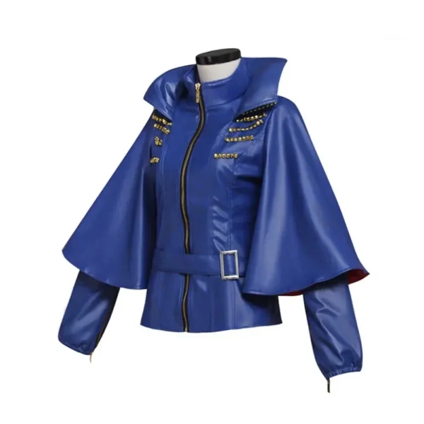 Descendants Evie Sofia Carson Blue Leather Jacket