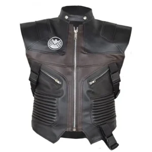 Clint Barton The Avengers black leather Vest