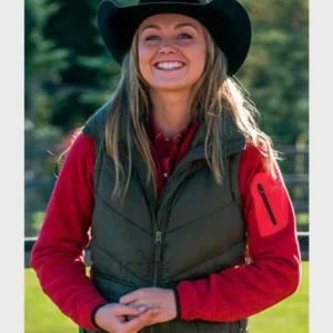 Amy Fleming Heartland Green Puffer Vest