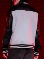 Superman 2025 Justice Gang black and grey varsity jacket