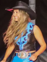 Lainey Wilson blue Gulf Coast Jam 2025 leather Vest