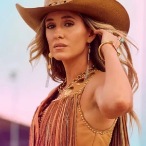Railbird Festival 2025 Lainey Wilson brown fringe Vest