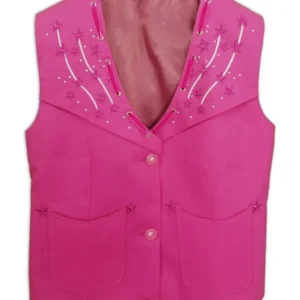 Barbie Margot Robbie Pink Leather Vest
