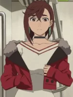 Dandadan Momo Ayase red leather jacket