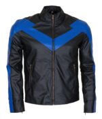 Nightwing Dick Grayson Black Leather Jacket