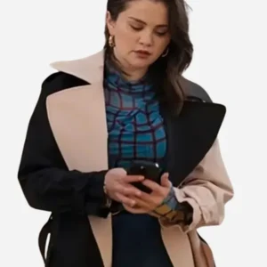 Only Murders in the Building S4 Selena Gomez Two Tone Coat