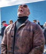 John Hartley Red Notice brown leather Coat