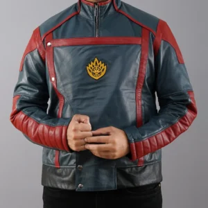 Star Lord Guardians of the Galaxy blue leather jacket