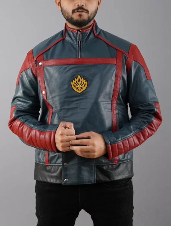 Star Lord Guardians of the Galaxy blue leather jacket