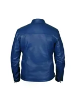 Le Mans Steve McQueen Blue Racing Leather Jacket
