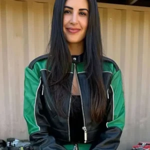 Michelle Lally The Valley black leather jacket