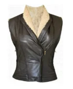 The Walking Dead Andrea Harrison Brown Leather Jacket