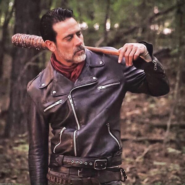 Negan The Walking Dead Black Leather Jacket