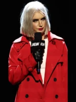 Toni Storm AEW Collision 2025 red trench Trench Coat