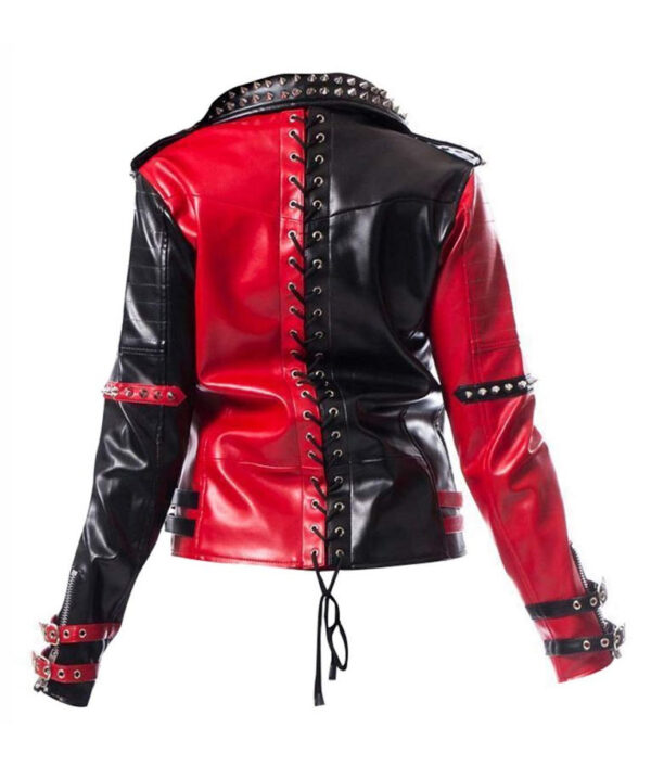 AEW Collision 2025 Toni Storm red and black biker leather jacket