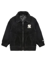 Yankees black MLB 2025 sherpa jacket