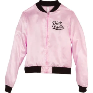 Women’s Pink Ladies Satin Bomber Jacket