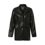 Vintage Style Oversized Black Leather Jacket