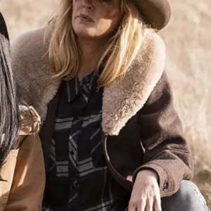 Yellowstone Beth Dutton Shearling Wool Coat