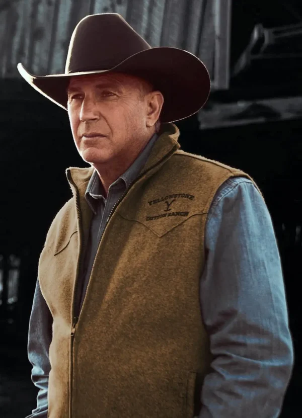 John Dutton Yellowstone Kevin Costner brown Vest