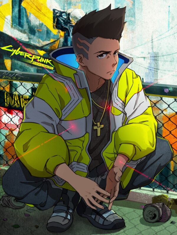 David Martinez Cyberpunk 2077 yellow leather jacket