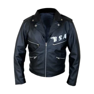 BSA George Michael black leather jacket